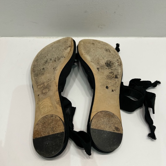 Vintage Black Nina Ricci Ribbon Lace Up Flats - Picture 6 of 6